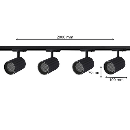 Tokio SET 1F 4xGU10 czarny LP-787 SET 1F BK