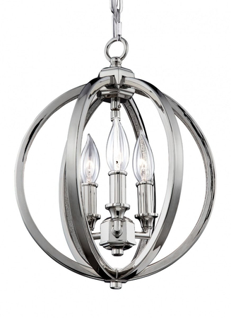 Lampa wisząca Elstead Lighting Corinne szary FE-CORINNE-3P-S