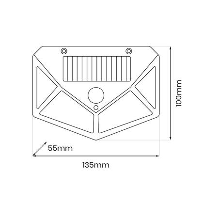 Eko-Light Lampa Solarna Batman 4000K IP44 EKO0617 CZARNY