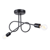 Sollux Lighting Żyrandol LOOP 2 czarny SL.1472