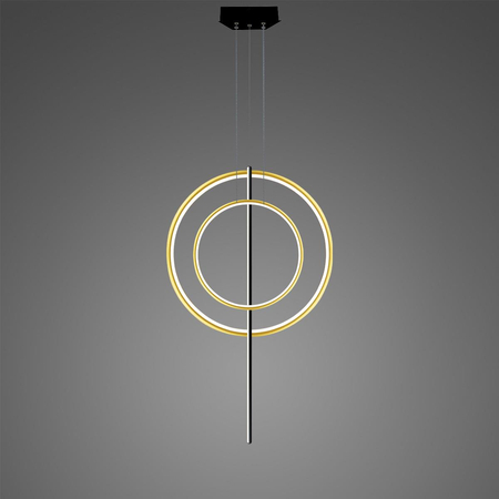 Lampa wisząca Linea No.5 60/40cm złoto-czarna 3k