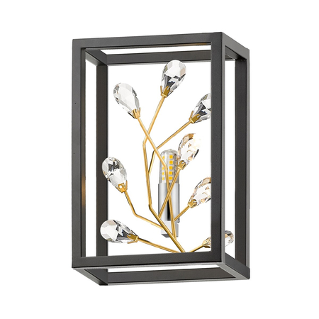 Kinkiet Zuma Line W0578-01A-B5TF SPRING KINKIET CZARNO-ZŁOTY/BLACK-GOLD