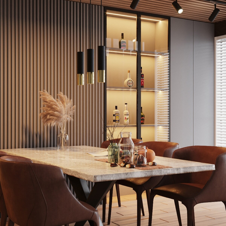 Sollux Lighting Lampa wisząca LOOPEZ 1 czarny/złoty SL.0952