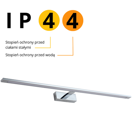 Kinkiet Isla duży 1xLED chrom IP44 GS-LWB-20W CH CCT