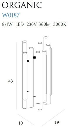 Kinkiet Maxlight W0187 złoty