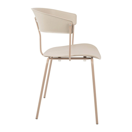 Krzesło JETT beżowe - polipropylen, metal