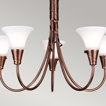 Żyrandol Elstead Lighting Emily miedziany EM5-COPPER