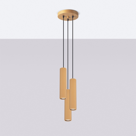 Sollux Lighting Lampa wisząca KARBON 3P złoty SL.1557