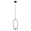 Lampa wisząca Italux Lupus PND-3965-1-BK Czarny, biały