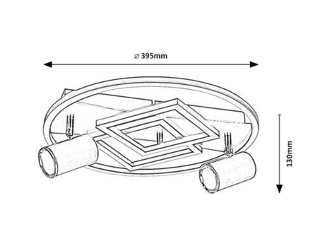 Lampa sufitowa Rabalux Aztec 6905 czarny matowy