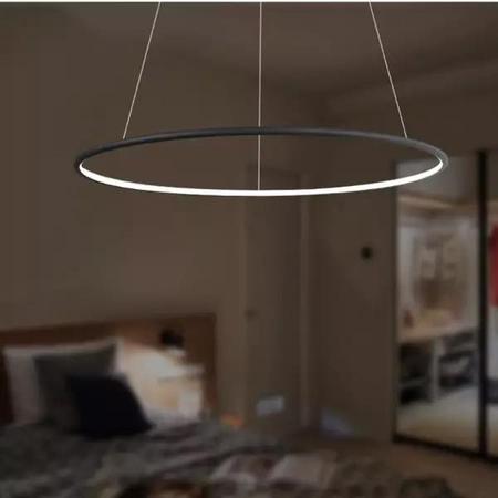 Lampa wisząca Ledowe Okręgi No.1 60cm 4k 32W czarna