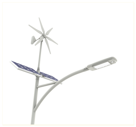 Lampa uliczna hybrydowa LED Greenie INF-G06-40-PROJEKT Windsun z czujnikiem ruchu PIR i Bluetooth