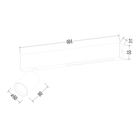 Milagro Lampa Sufitowa Magnet 5W+1xGU10 3000/4000K Czarny ML1130 BIAŁY