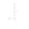 Lampa podłogowa Nowodvorski CERAMIC LED 11704 szary, brąz