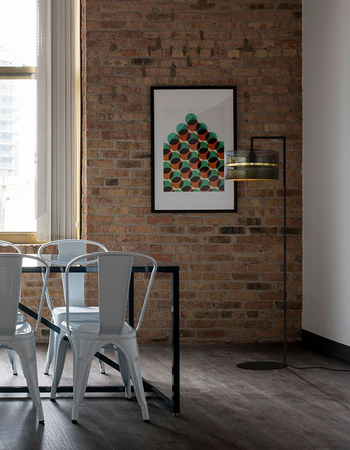 Lampa podłogowa ZIMBO Kaja K-5225 czarny/złoty