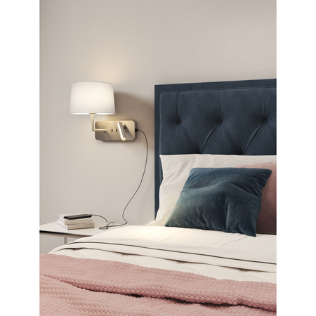 Kinkiet Astro Side by Side Grande USB 1406014 Matowy Nikiel