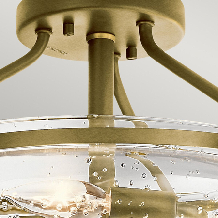 Półplafon Belle - 3 źródła światła - Szczotkowany naturalny mosiądz Quintiesse QN-BELLE-SF-BNB