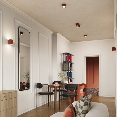 Sollux Lighting Plafon AURA 1 ochra czerwona Gx53 SL.1802