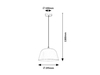 Lampa wisząca Rabalux Malia 3095 popielaty