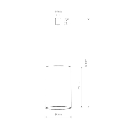 Lampa wisząca Nowodvorski 8446 BARREL L BLUE
