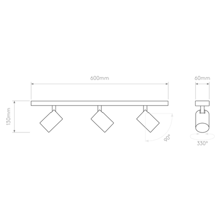 Spot Astro Ascoli Triple Bar 1286128 Matowy Czarny
