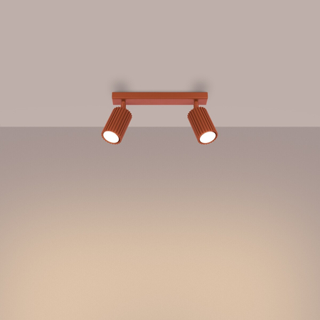 Sollux Lighting Plafon KARBON 2 ochra czerwona SL.1637