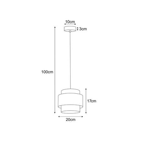 Lampa wisząca GATO Kaja K-5230 czarny
