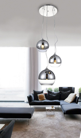 Lampa wisząca SILVER BALL 4 Azzardo AZ2531 chrome