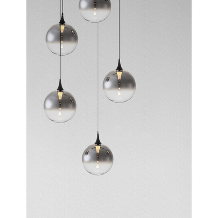 Lampa wisząca Luces Exclusivas LURVELA LE45130 szary i odcienie szarości, czarny