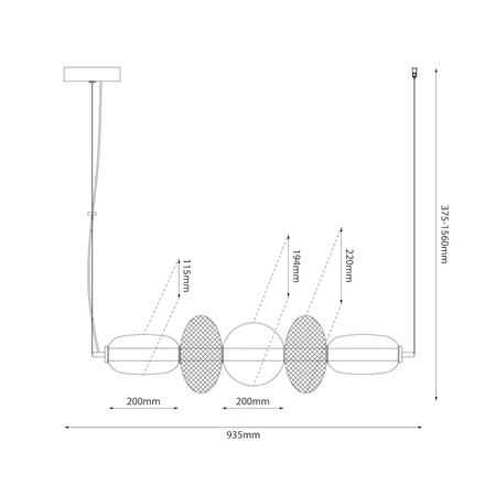 Milagro Lampa wisząca ARAME 32W LED ML1434 CZARNY
