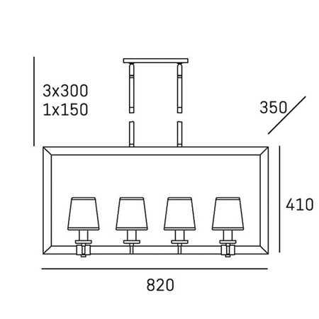 Cosmo Light Lampa wisząca LONDON P08038CH-WH