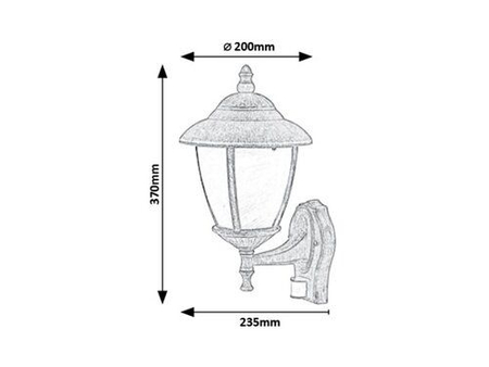 Kinkiet zewnętrzny Rabalux Madrid 7836 złoto antyczne