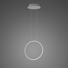 Lampa wisząca Ledowe Okręgi No.1 X 40cm 3k srebrny ściemnialna