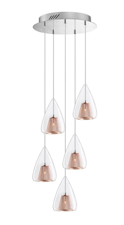 Lampa wisząca Luces Exclusivas YUMBO LE41841 miedziany