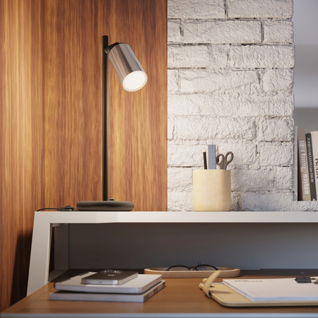 Sollux Lighting Lampa biurkowa WINX czarny/chrom SL.1373