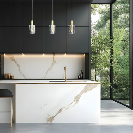 Milagro Lampa wisząca Arcadia Gold 1xE27 ML1816 CZARNY + ZŁOTY