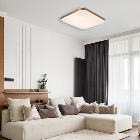 Plafon kwadratowy Babilon mały złoty 4000k LP-335/1C S 4GD square