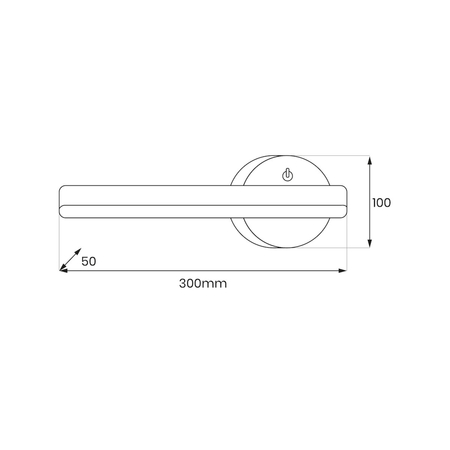 Milagro Kinkiet SYDNEY 6W LED BLACK lewy ML6346 CZARNY
