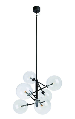 Lampa wisząca Markslöjd ANDREW 107748 Czarny/Przezroczysty