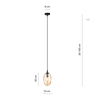 Lampa wisząca ASTRAL 1 Emibig 1267/1 czarny/złoty
