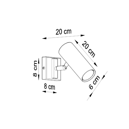 Sollux Lighting Kinkiet DIREZIONE biały SL.0494