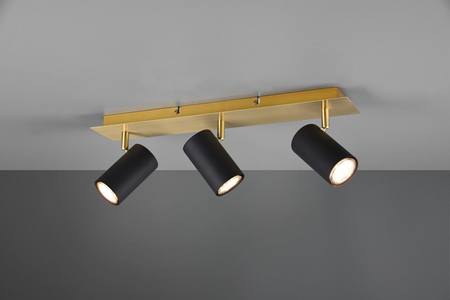 Kinkiet Trio 802400380 czarny/złoty