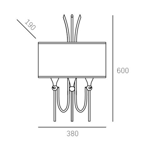 Cosmo Light Kinkiet LAS VEGAS W03711NI-WH