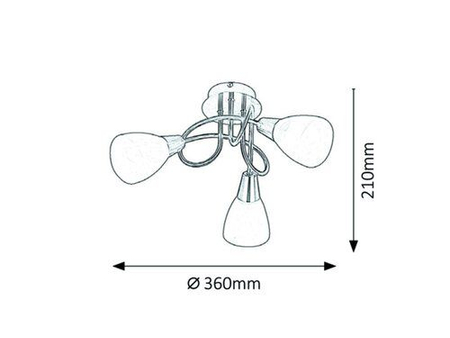 Lampa sufitowa Rabalux Jenna 5533 brąz antyczny