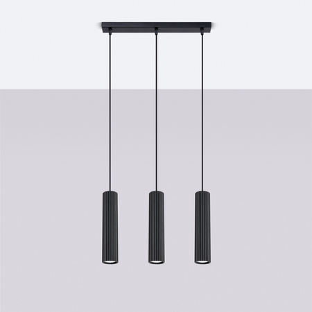 Sollux Lighting Lampa wisząca KARBON 3L czarny SL.1575