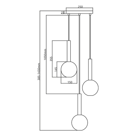 Milagro Lampa wisząca NIKO BLACK 3xG9 ML0333 CZARNY