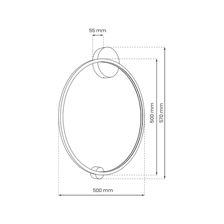 Milagro Lampa sufitowa Saturno Black 25W LED ML8858 CZARNY