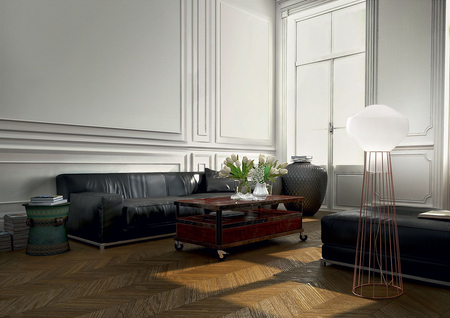 Lampa podłogowa Fabbian F27C0341 Aerostat Pavim Ø 430 Rame