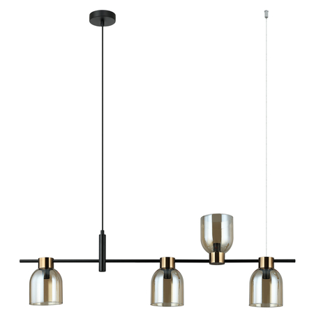Lampa wisząca Italux Servio PND-66892-4-BK-AMB Czarny