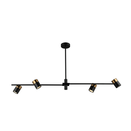 Lampa wisząca Italux PND-58892-4-BK-BRO Czarny, mosiężny